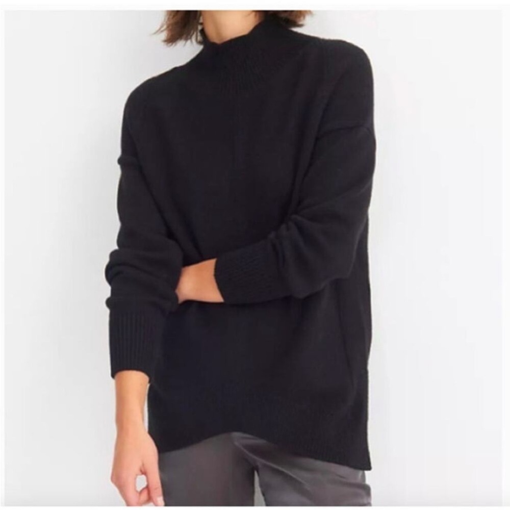Anthropologie Black Mock Neck Sweater
